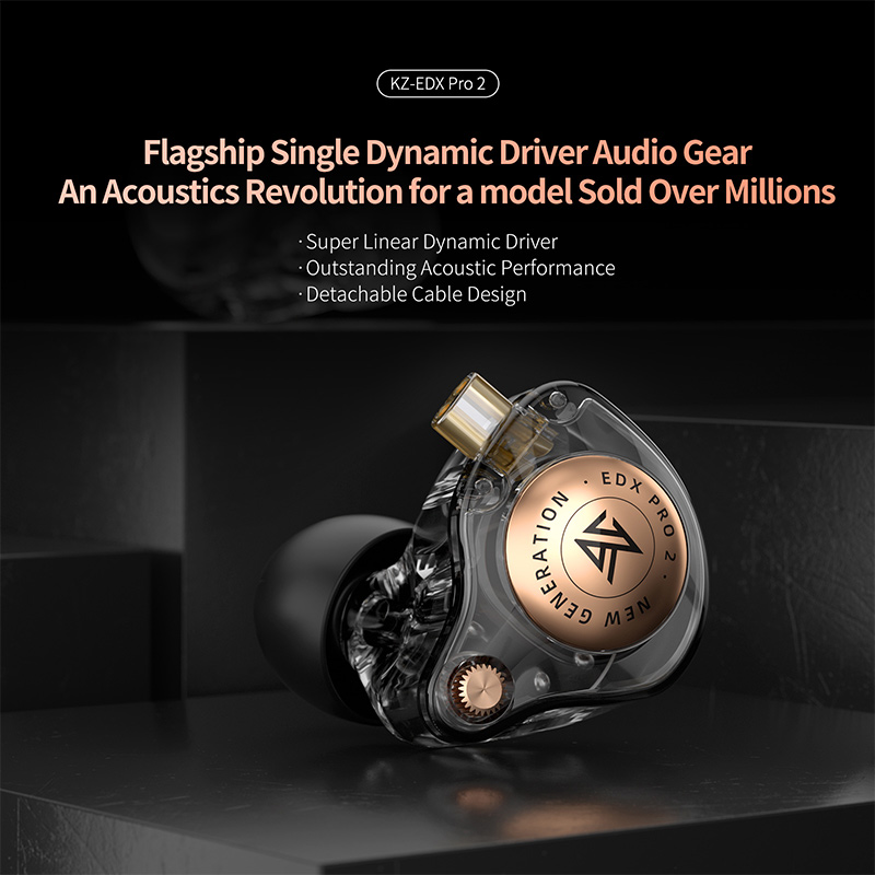 In Ear Monitor Iem - KZ EDX Pro 2 Driver dinamico
