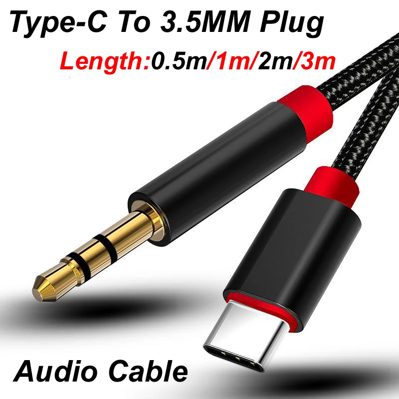 Audiophile Headphone Wired - 0.5m/1m/2m/3m Tipo-C USB-C A 3.5mm Maschio