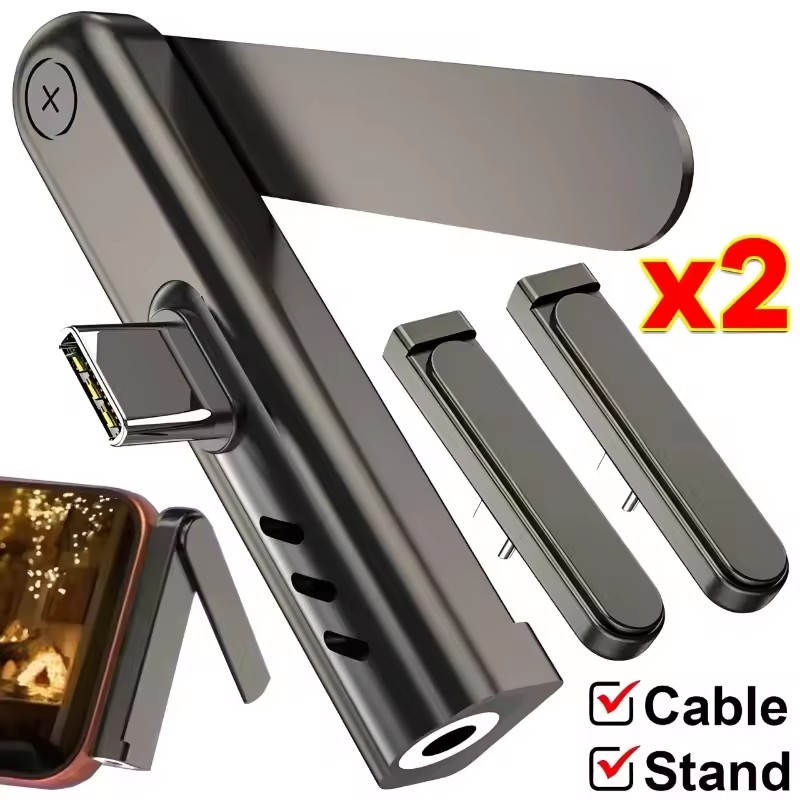 Headphone Stand Desk - Adattatore pieghevole portatile da USB C