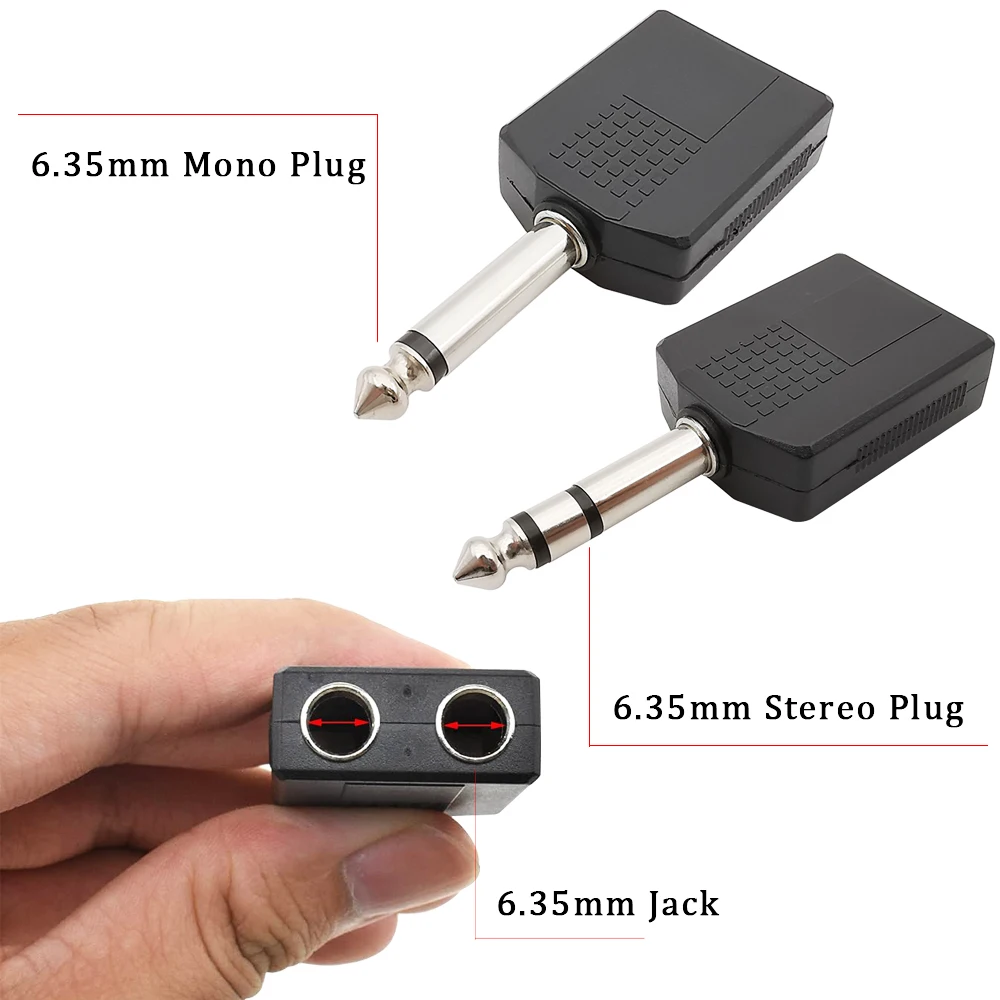 Earphone Splitter Jack - 2PCS 1/4 