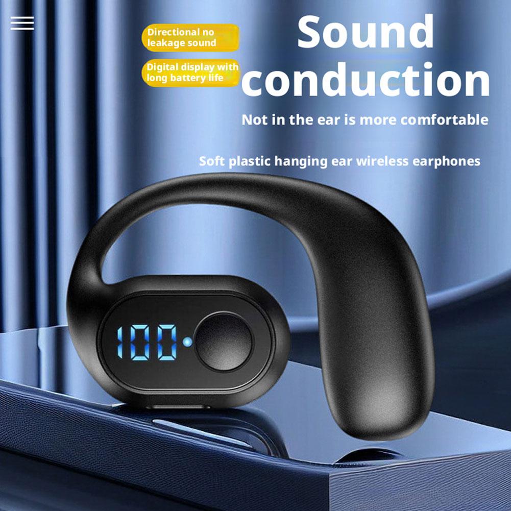 Sports Earphone Hook - Auricolari Bluetooth 5.3 Wireless con Display