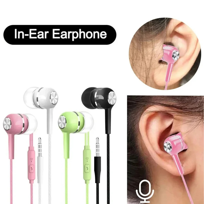 Wired Earphone Mic - 1/2/3/4 Pezzi Auricolari Cablati da 3,5mm