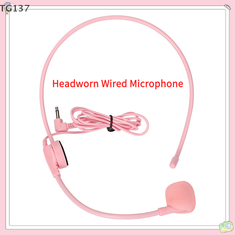 Wired Earphone Mic - 1 Pz 3.5 MILLIMETRI Rosa Headworn