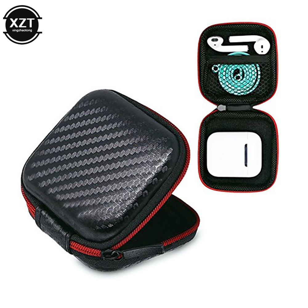 Headphone Case Hard - Borsa per cuffie Mini cerniera quadrata