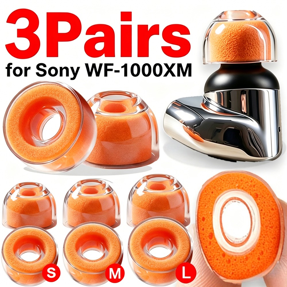 Earphone Foam Tip - 1-3 Paia di Cuscinetti Auricolari in