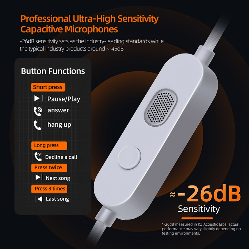 KZ-M2 OFC argentato Cavo per c - Wired Earphone Mic recensione e prezzo
