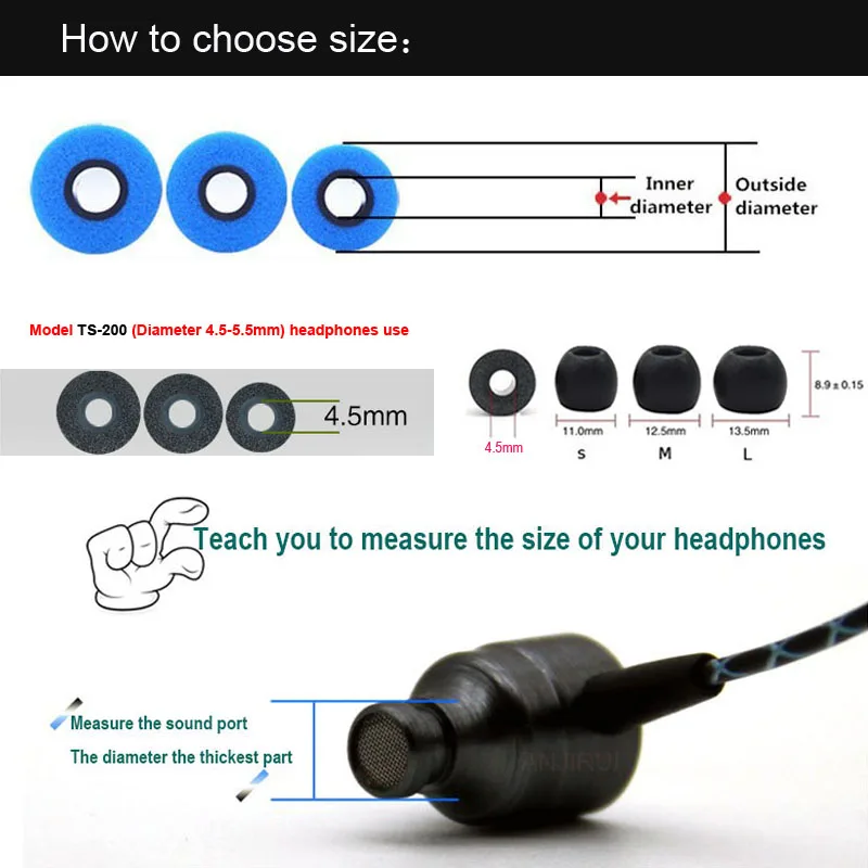 10 paia di cuscinetti auricola - Earphone Foam Tip recensione e prezzo